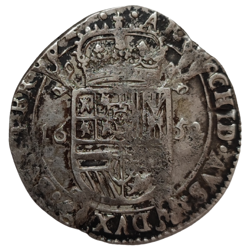 Pays-Bas espagnols, Philippe IV, escalin au lion 1652 Anvers