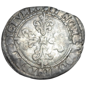 Henri III, quart de franc au col plat	1590 Toulouse