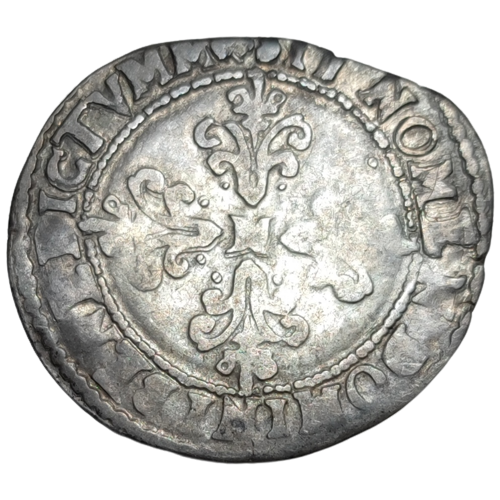Henri III, quart de franc au col plat 1590 Toulouse