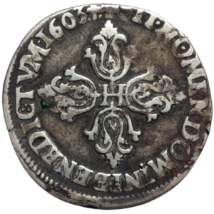Henri IV, demi-franc, type de Lyon 1603 Lyon