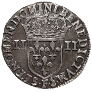 Louis XIV, quart d&rsquo;écu à la croix de face 1644 Angers