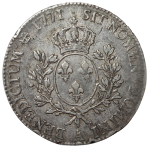 Louis XV, écu à la vieille tête 1771 Paris