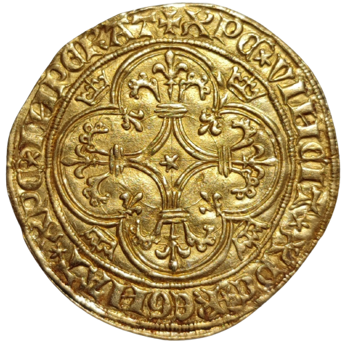 Charles VI, écu d'or à la couronne, 1ère émission