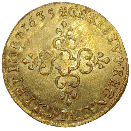 Louis XIII, écu d'or 1635 Amiens