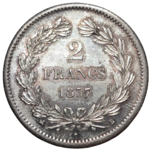 Louis-Philippe 1er, 2 francs 1837 Rouen