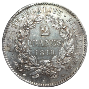 IIème République, 2 francs Cérès 1849 Paris