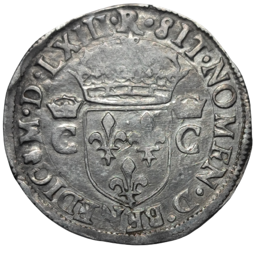 Charles IX, demi-teston, 2ème type 1563 Toulouse