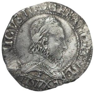 Henri III, quart de franc au col fraisé 1577 Angers
