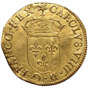 Charles IX, écu d’or au soleil 1567 Rouen