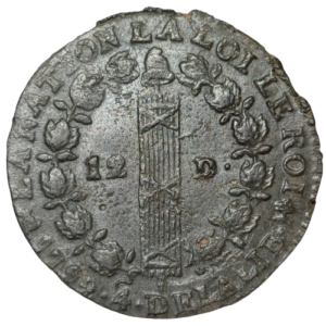Constitution, 12 deniers type François 1792 Saumur