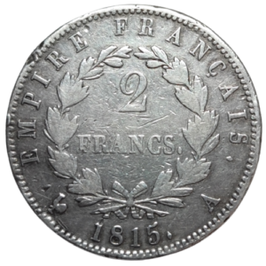 Napoléon 1er, 2 francs cent jours, 1815 Paris