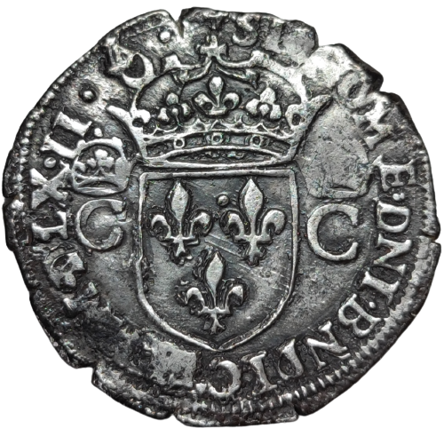 Charles IX, teston, 2ème type 1562 Bordeaux