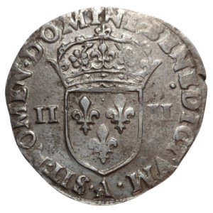 Charles X (la ligue), quart d&rsquo;écu à la croix de face 1590 Paris