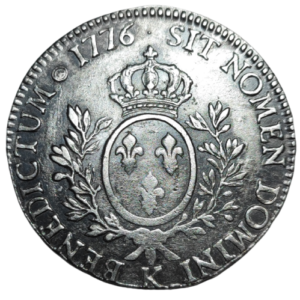 Louis XVI, écu aux branches d&rsquo;olivier 1776 Bordeaux