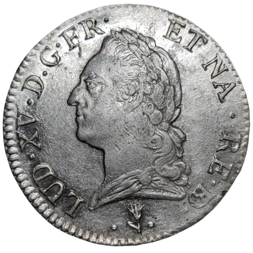 Louis XV, écu de Béarn à la vieille tête 1772 Pau