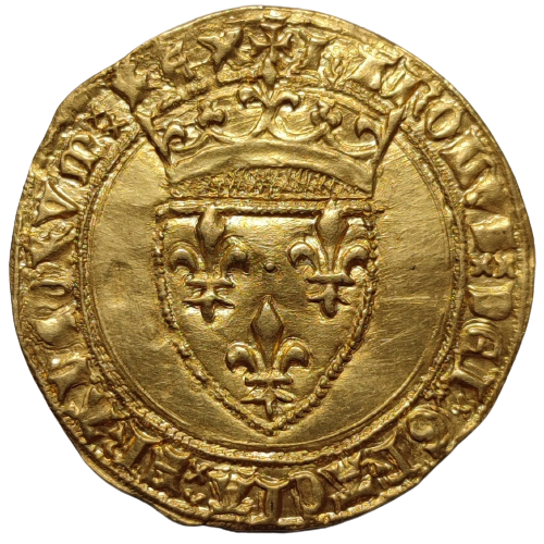 Charles VI, écu d’or à la couronne, 4ème émission Tours