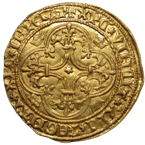 Charles VI, écu d'or à la couronne, 4ème émission Tours