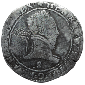 Henri III, franc au col plat 1578 Troyes