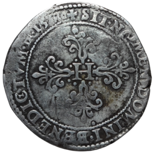 Henri III, franc au col plat 1578 Troyes