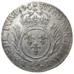 Louis XIV, demi-écu aux palmes 1694 Nantes