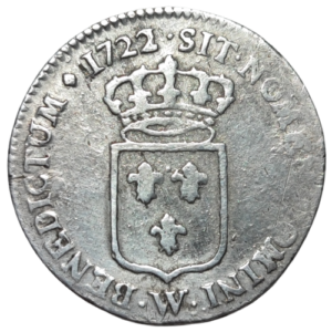 Louis XV, tiers d’écu de France, flan neuf 172(2/1) Lille