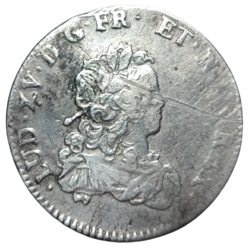 Louis XV, tiers d’écu de France, flan neuf 172(2/1) Lille