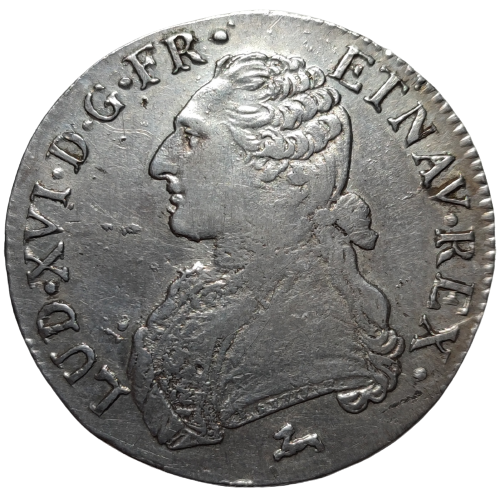 Louis XVI, écu aux branches d’olivier 1785 Orléans