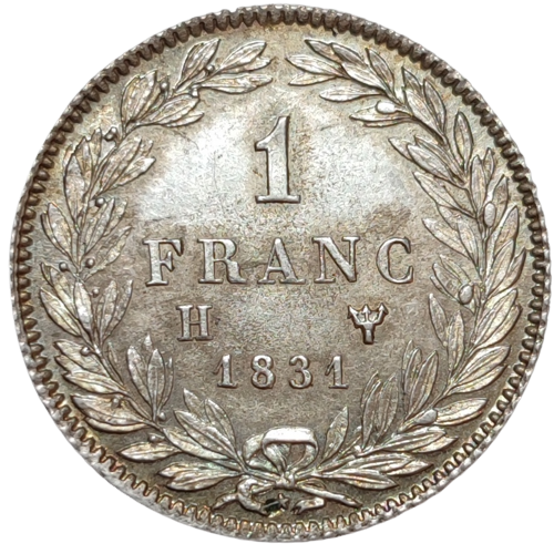 Louis-Philippe 1er, 1 franc tête nue 1831 La Rochelle