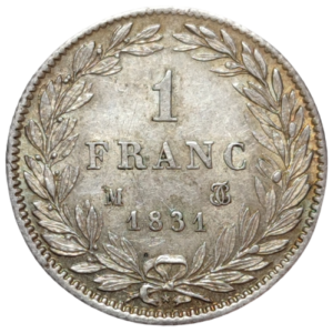 Louis-Philippe 1er, 1 franc tête nue 1831 Toulouse