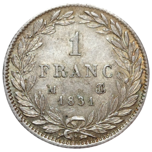 Louis-Philippe 1er, 1 franc tête nue 1831 Toulouse