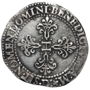 Henri III, franc au col plat 1578 Lyon