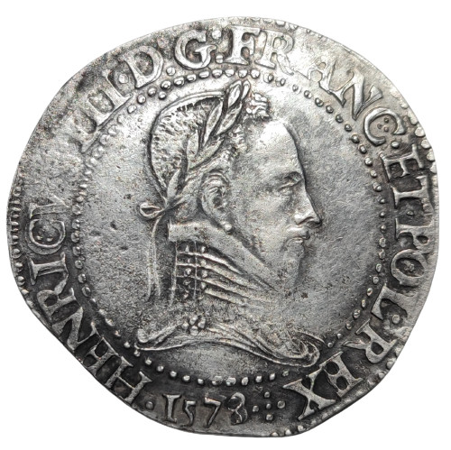 Henri III, franc au col plat 1578 Lyon