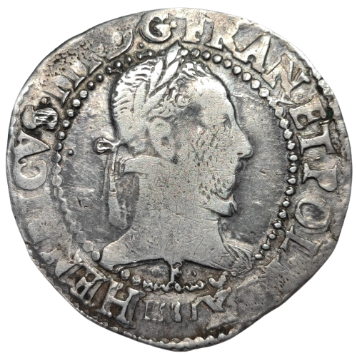 Henri III, franc au col plat 1581 Angers