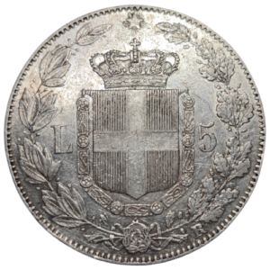 Humbert 1er, 5 lire 1879 Rome