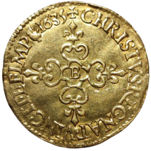 Louis XIII, écu d&rsquo;or 1635 Rouen
