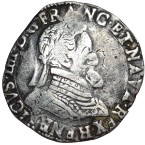 Henri IV, demi-franc, buste lauré à droite 1605 Toulouse