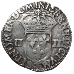 Louis XIII, quart d’écu à la croix de face 1611 Nantes