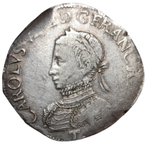 Charles IX, teston, 2ème type 1573 Nantes