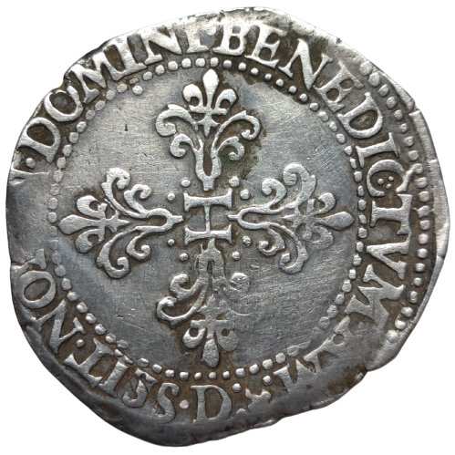 Henri III, franc au col plat 1578 Lyon