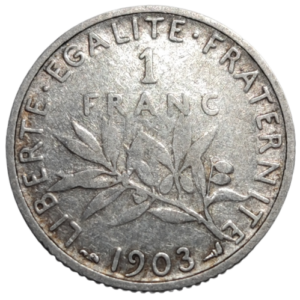 IIIème République, 1 franc semeuse 1903 Paris
