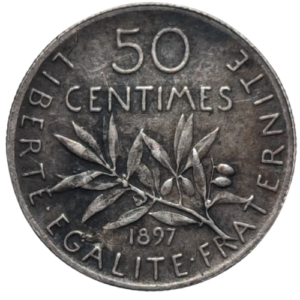 IIIème République, 50 centimes semeuse flan mat	1897 Paris