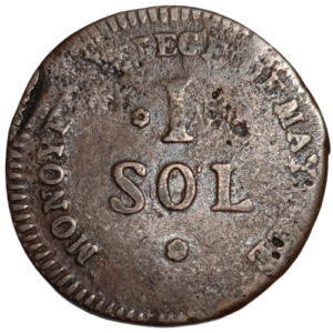 Convention, siège de Mayence, 1 sol 1793 Mayence