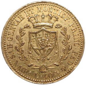 Royaume de Sardaigne, Charles Félix, 40 lire 1825 Turin