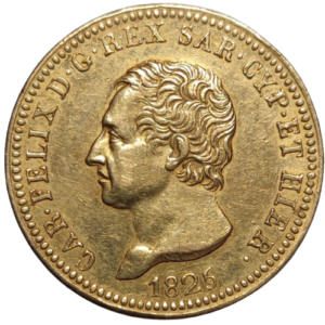 Royaume de Sardaigne, Charles Félix, 40 lire 1825 Turin