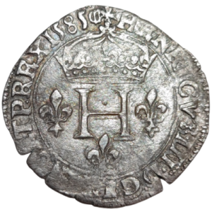 Henri III, double sol parisis, 2ème type 1585 Aix-en-Provence
