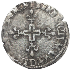 Henri III, double sol parisis, 2ème type 1581 Lyon