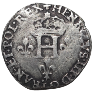 Henri III, double sol parisis, 2ème type 1580 Troyes