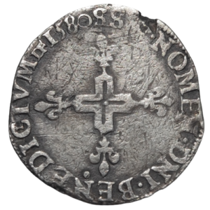 Henri III, double sol parisis, 2ème type 1580 Troyes