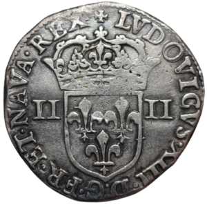 Louis XIII, quart d’écu titulature coté écu 1642 Arras