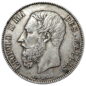 Léopold II, 5 francs 1869 Bruxelles